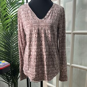 William Rast Brown and Tan Relaxed Blouse